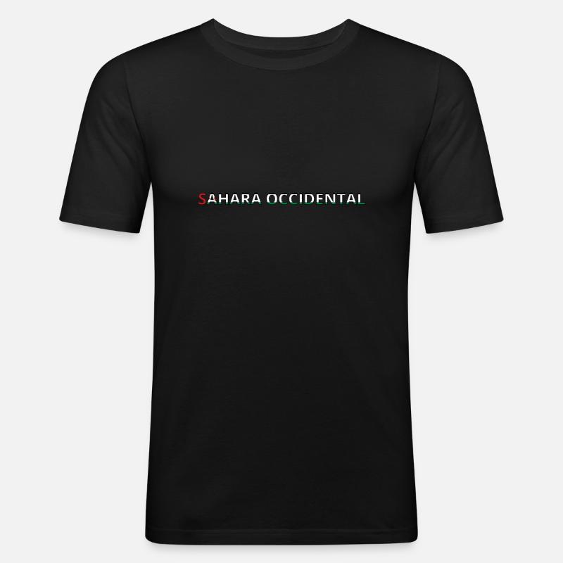 Flagge der Westsahara - Männer Slim Fit T-Shirt - Schwarz