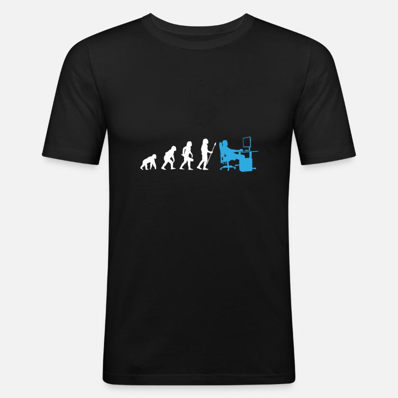 Evolution des nerds - T-shirt près du corps Homme - noir