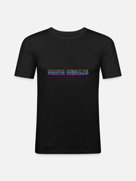 Maria Angeles RS Rainbow - Men's Slim Fit T-Shirt - black