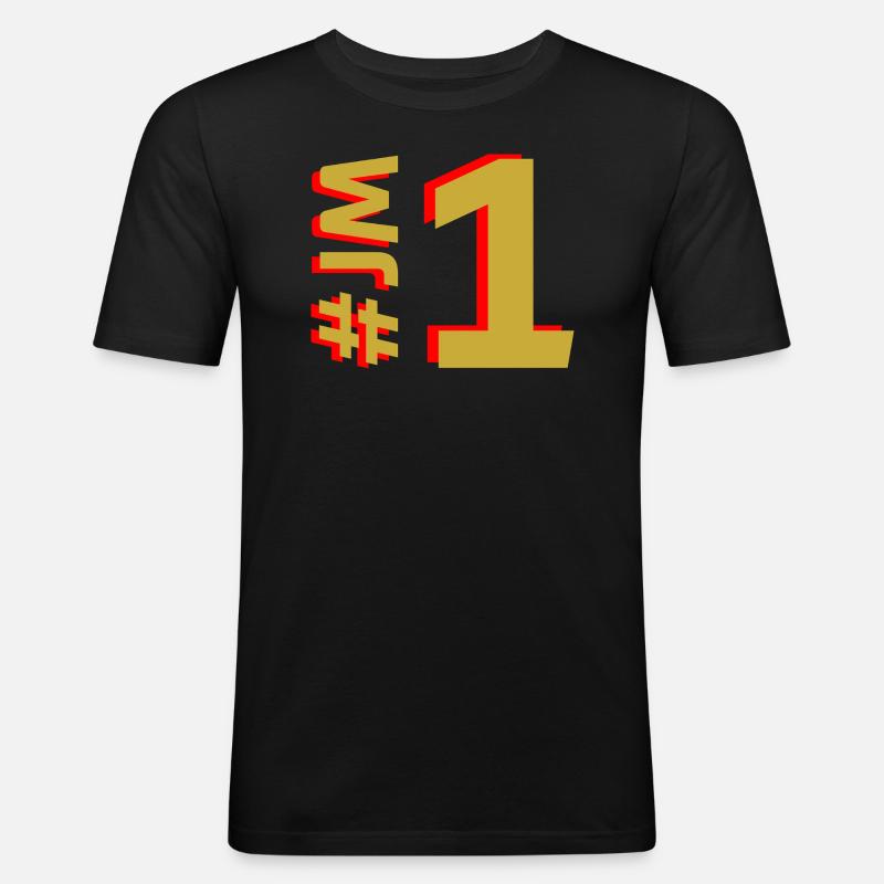JM1 - Männer Slim Fit T-Shirt - Schwarz