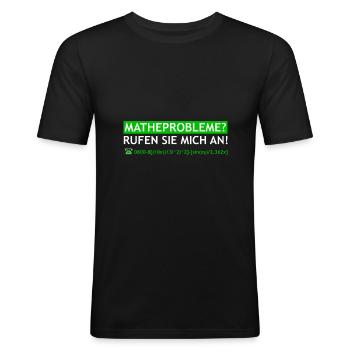 Mathe Mathematik Mathelehrer Algebra Geschenk - Männer Slim Fit T-Shirt - Schwarz - Vorne - Nik (191cm)