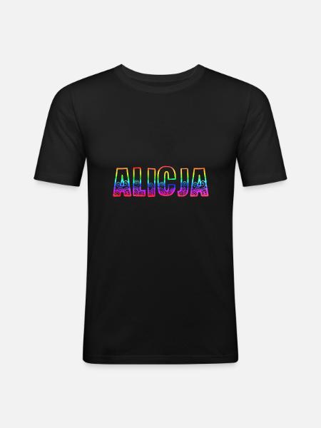 alicja rs rainbow - Men's Slim Fit T-Shirt - black