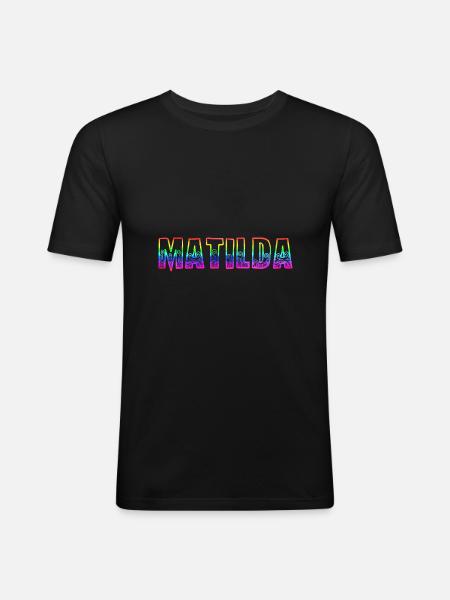 matilda rs rainbow - Men's Slim Fit T-Shirt - black