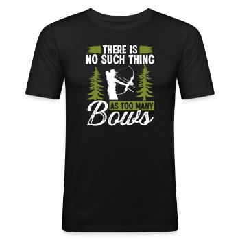 Bowfishing No such thing as too many Bow Bowhunter - Men's Slim Fit T-Shirt - black - Front - Nik (191cm)