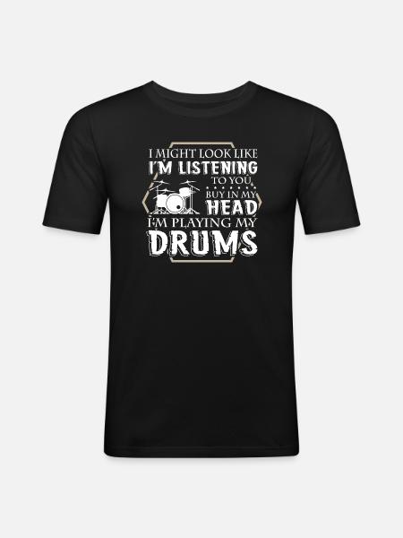 Drummer - Men's Slim Fit T-Shirt - black