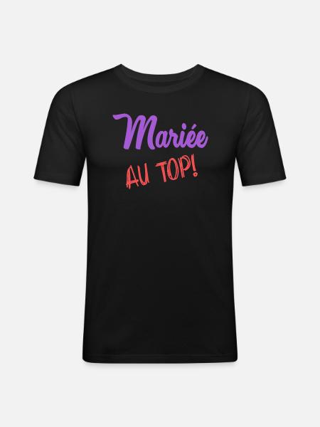 WEDDING - Men's Slim Fit T-Shirt - black