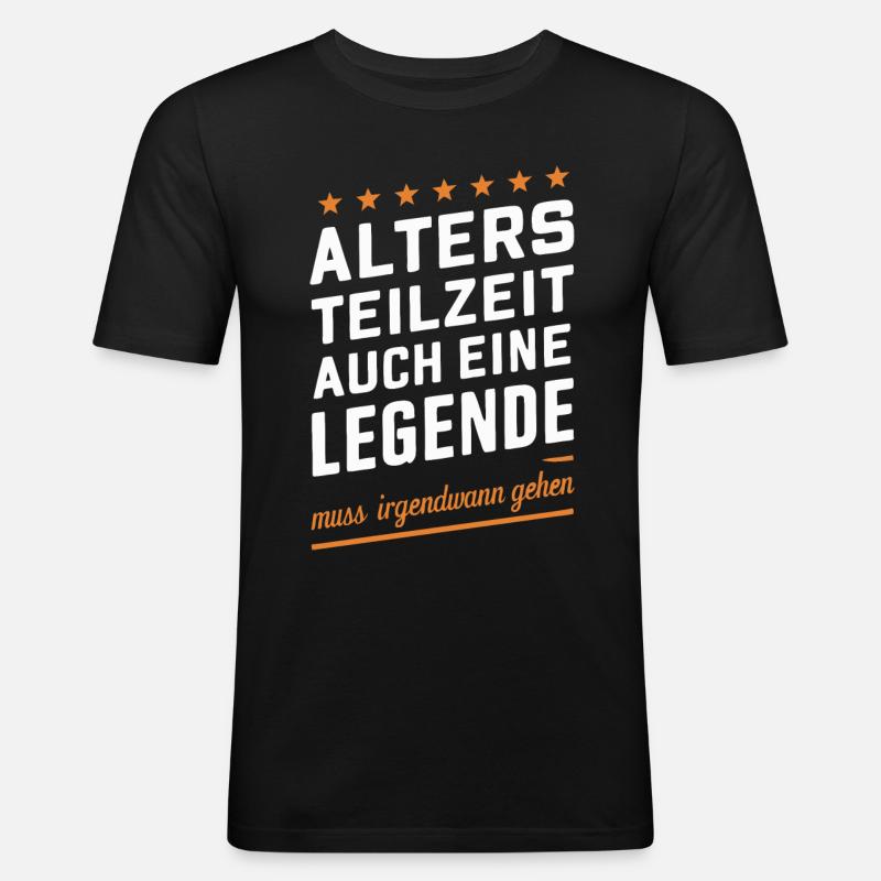 Altersteilzeit ATZ - Männer Slim Fit T-Shirt - Schwarz
