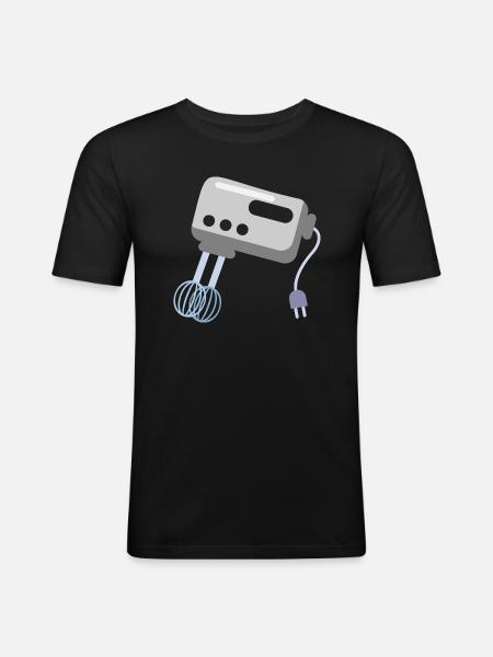 Whisk Electric Kitchen Appliance - Men's Slim Fit T-Shirt - black