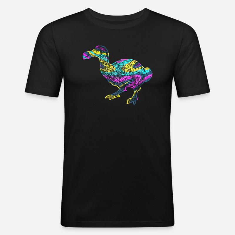Dodo Vogel - Männer Slim Fit T-Shirt - Schwarz