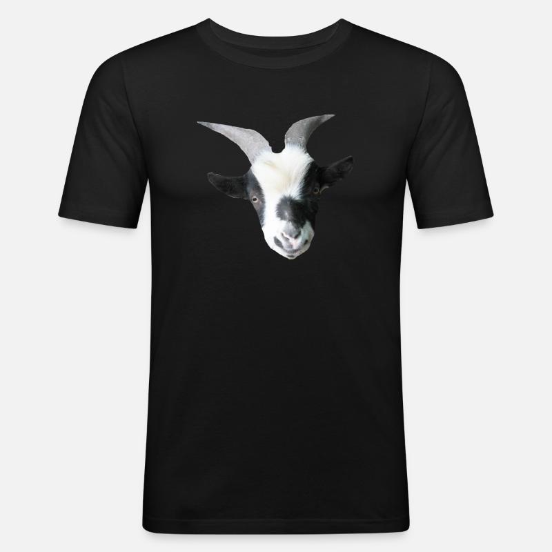 Robin der Ziegenbock - Männer Slim Fit T-Shirt - Schwarz
