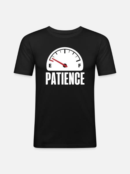 panne de patience - T-shirt près du corps Homme - noir