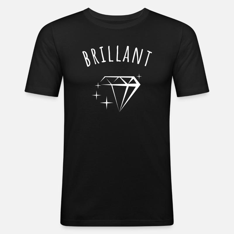 Geniale Geschenkidee - Männer Slim Fit T-Shirt - Schwarz