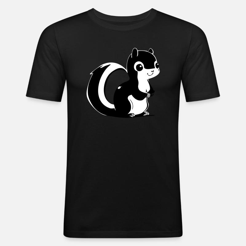 Eichhörnchen - Männer Slim Fit T-Shirt - Schwarz