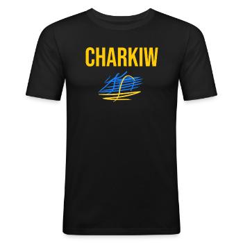 Kharkiv Ukraine Ukraina Kharkiv - Men's Slim Fit T-Shirt - black - Front - Nik (191cm)