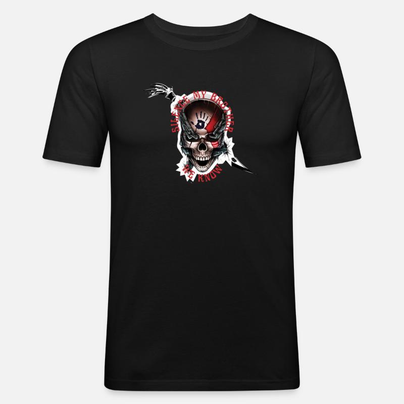 Dunkle Bruderschaft - Männer Slim Fit T-Shirt - Schwarz