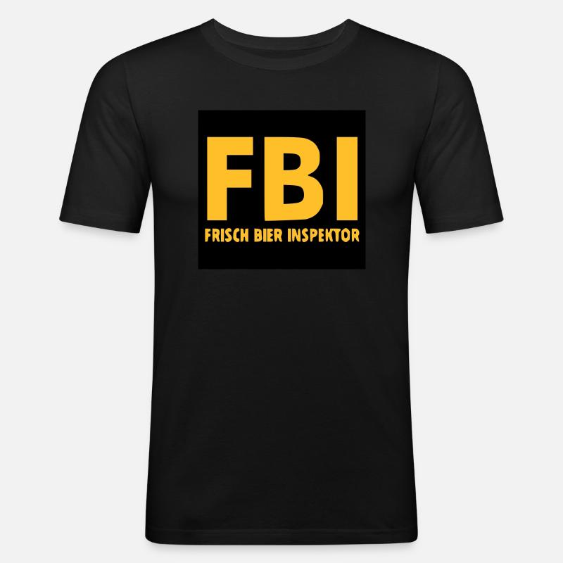 FBI - Männer Slim Fit T-Shirt - Schwarz