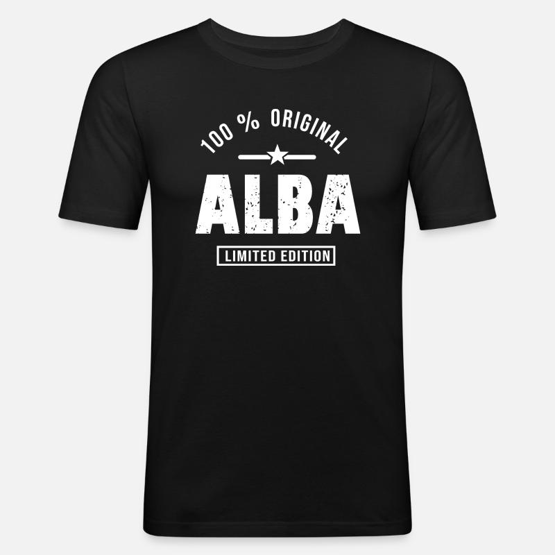 first name ALBA personalized gift. - Men's Slim Fit T-Shirt - black