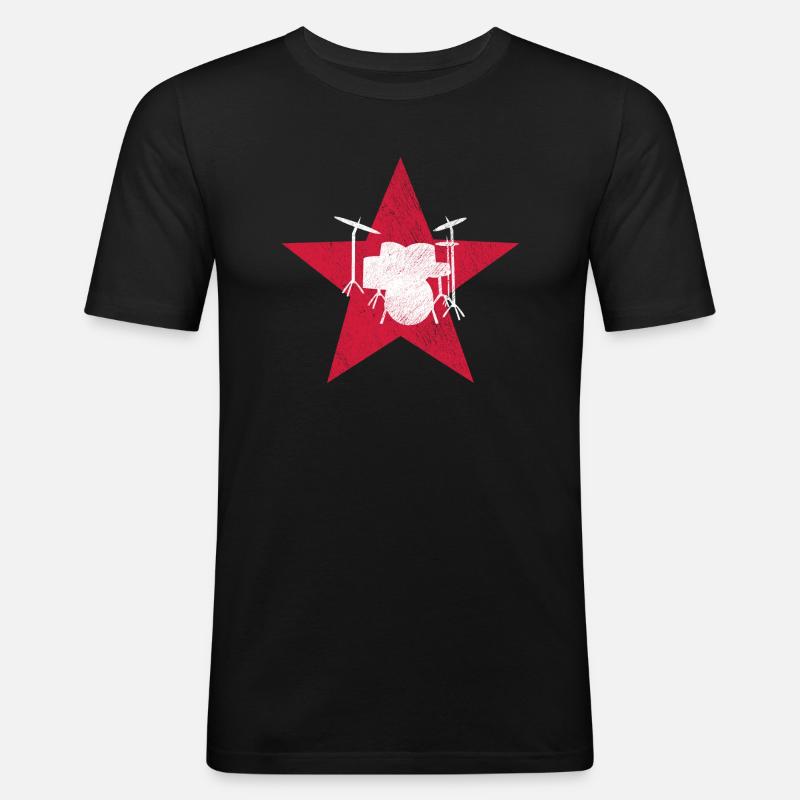 Drummer drums - Men's Slim Fit T-Shirt - black