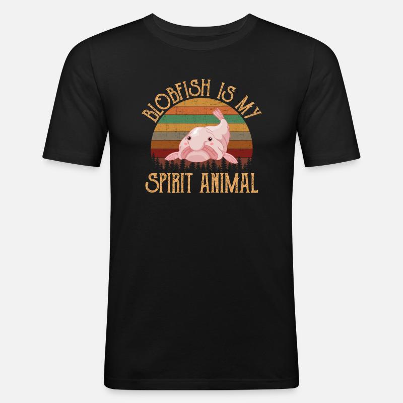 Blobfish Geist Tier, Blobfish - Männer Slim Fit T-Shirt - Schwarz