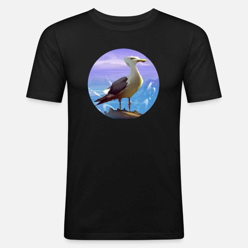 Moeve01 - Männer Slim Fit T-Shirt - Schwarz
