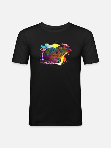 Capybara - T-shirt près du corps Homme - noir