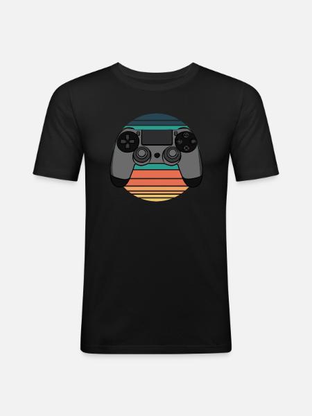 game consul - Men's Slim Fit T-Shirt - black