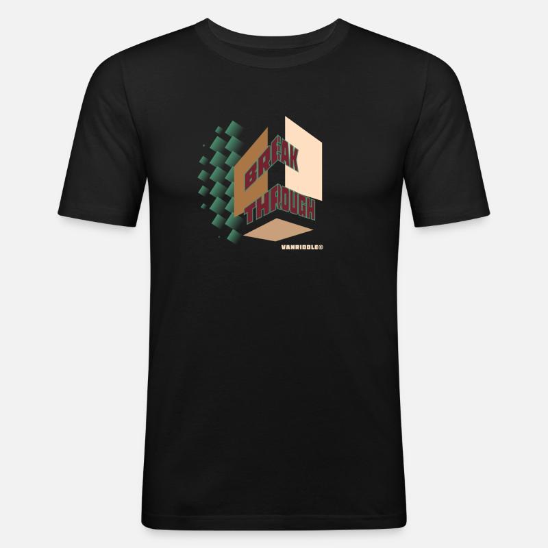 Durchbruch - Männer Slim Fit T-Shirt - Schwarz