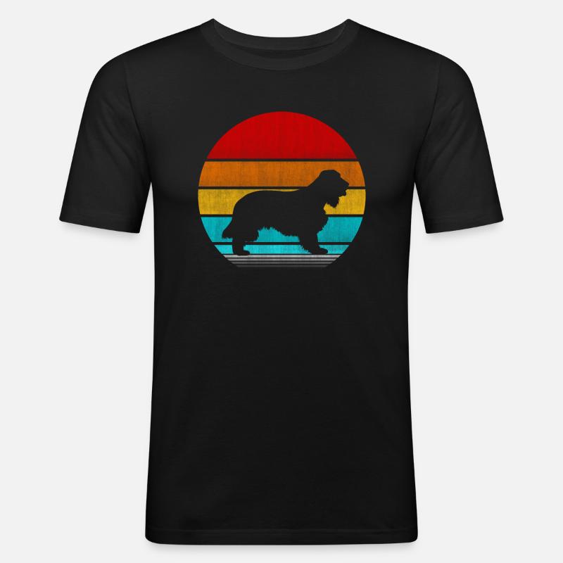 Cocker Spaniel - Männer Slim Fit T-Shirt - Schwarz