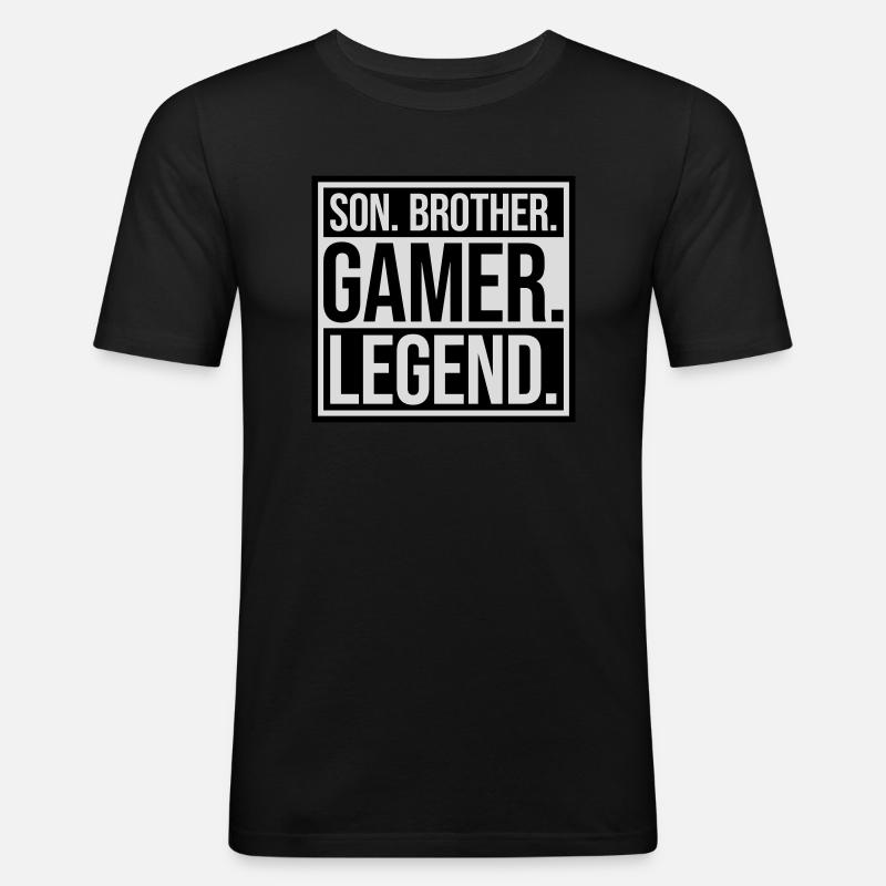 Son Brother Gamer Legend - Men's Slim Fit T-Shirt - black
