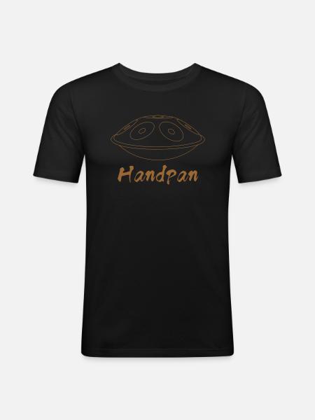 Handpan Hand Pan - Men's Slim Fit T-Shirt - black