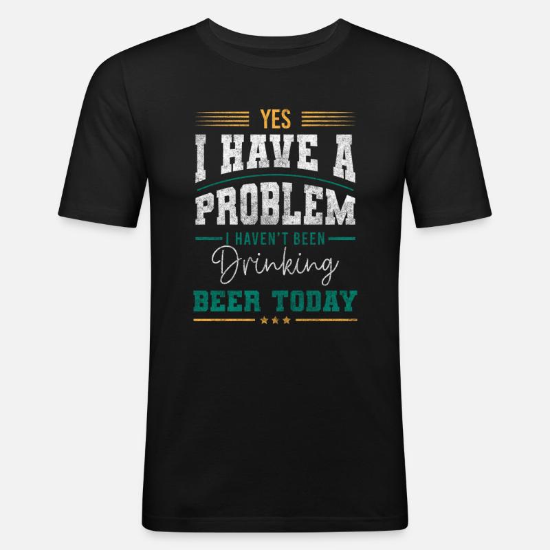 Problems Fun Saying Cool - Men's Slim Fit T-Shirt - black