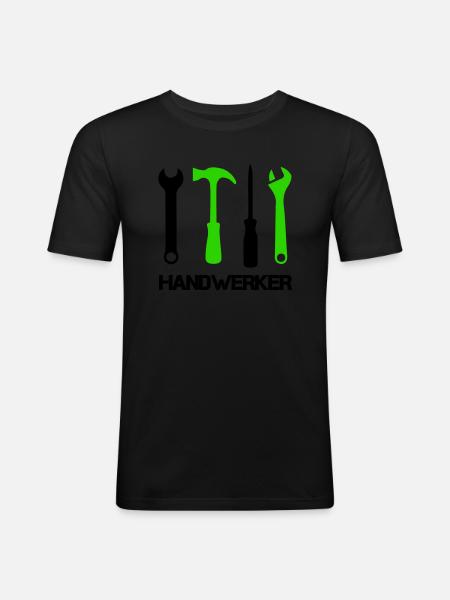 Tool Icons - Men's Slim Fit T-Shirt - black