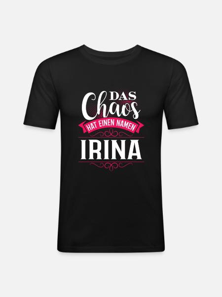 IRINA - Chaos - Männer Slim Fit T-Shirt - Schwarz