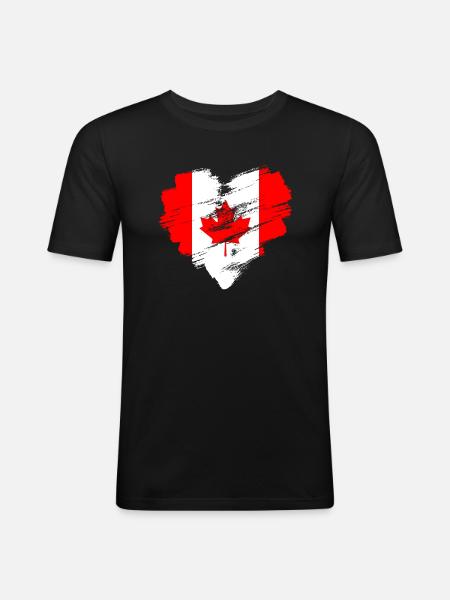 Canada - T-shirt près du corps Homme - noir