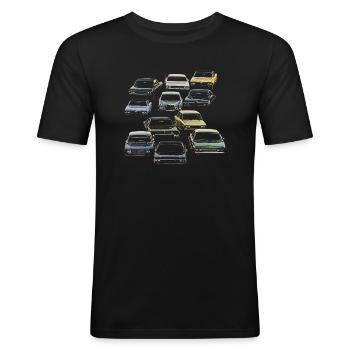 old iron - Men's Slim Fit T-Shirt - black - Front - Nik (191cm)
