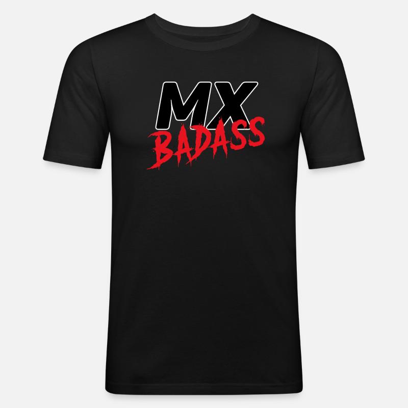 Mx Logo - T-shirt près du corps Homme - noir