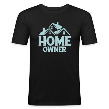 Homeowner Home Owner Housewarming - Men's Slim Fit T-Shirt - black - Front - Nik (191cm)