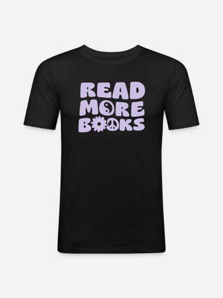 Read More Books - Men's Slim Fit T-Shirt - black