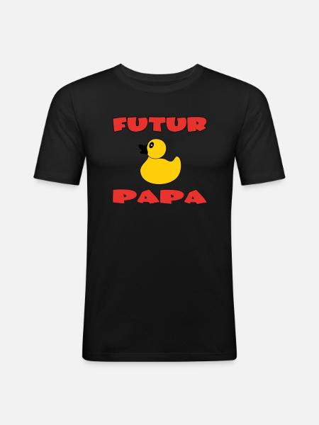 FUTURO PAPÀ - Maglietta aderente da uomo - nero