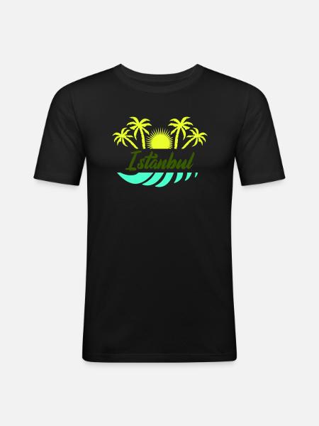 Istanbul - Men's Slim Fit T-Shirt - black