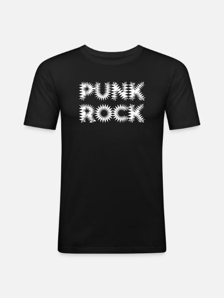Punkrock-Logo-Design - Männer Slim Fit T-Shirt - Schwarz