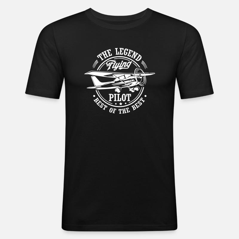 Legend Pilot - T-shirt près du corps Homme - noir