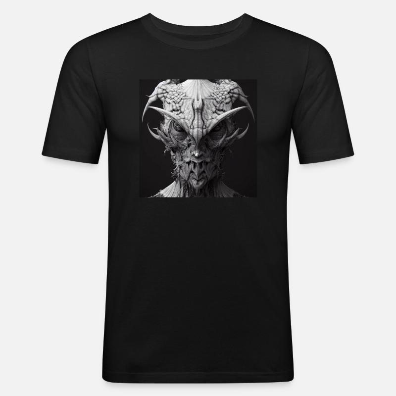 Heavy Metal Devil - Männer Slim Fit T-Shirt - Schwarz