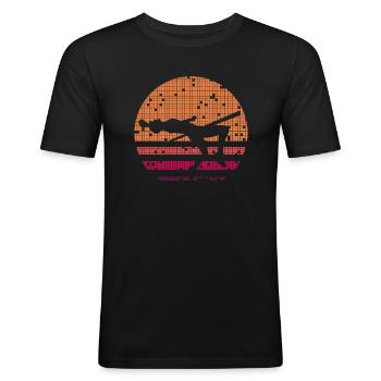 Stabhochsprung Stabhochspringen Turner Geschenk - Männer Slim Fit T-Shirt - Schwarz - Vorne - Nik (191cm)