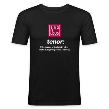 Tenor Noun - Men's Slim Fit T-Shirt - black - Front - Nik (191cm)