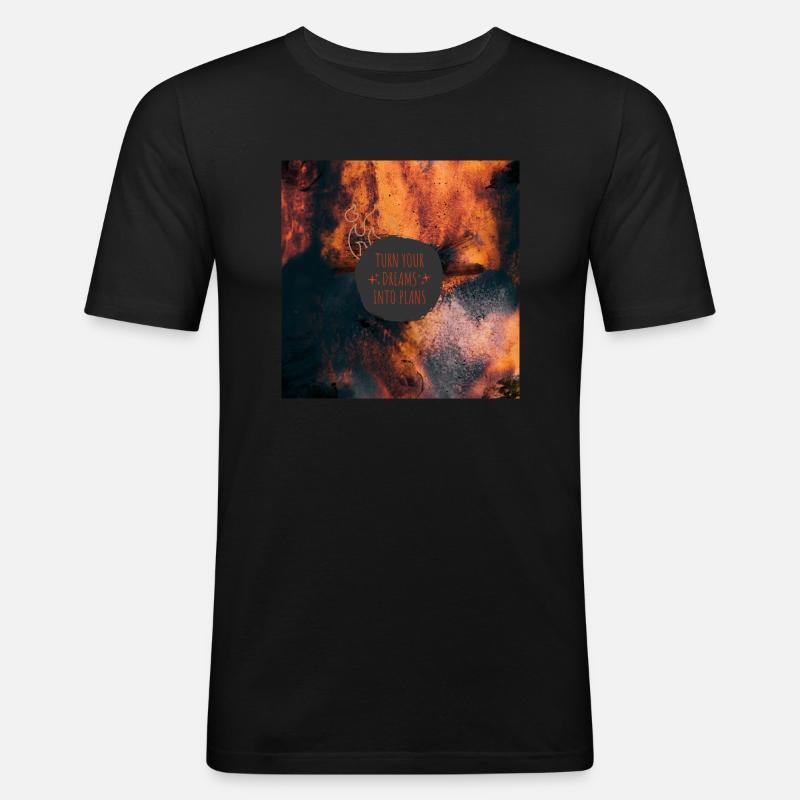 Dreams - Männer Slim Fit T-Shirt - Schwarz