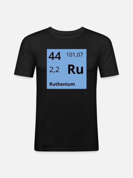 Ruthenium - Männer Slim Fit T-Shirt - Schwarz