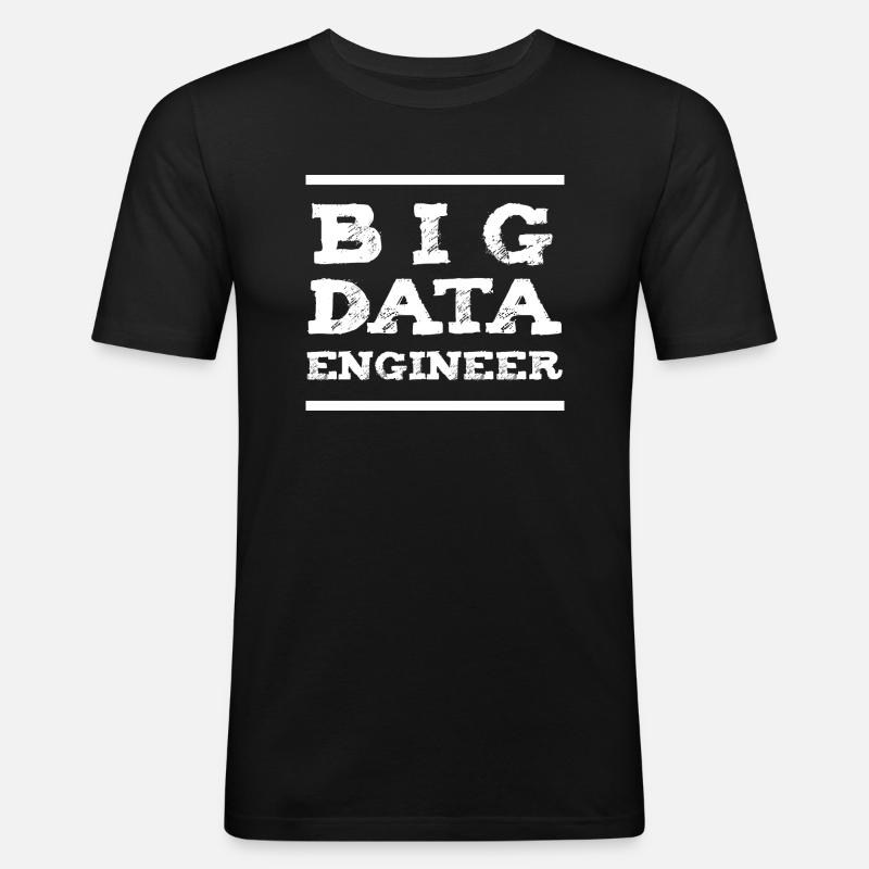 Big Data Engineer Data Technician IT IT - Men's Slim Fit T-Shirt - black