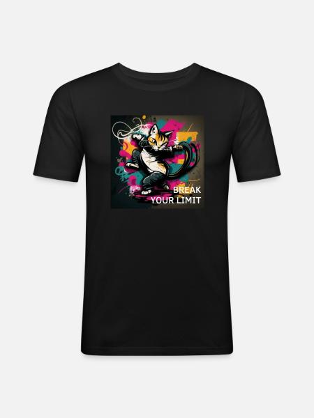 Break Your Limit - Men's Slim Fit T-Shirt - black