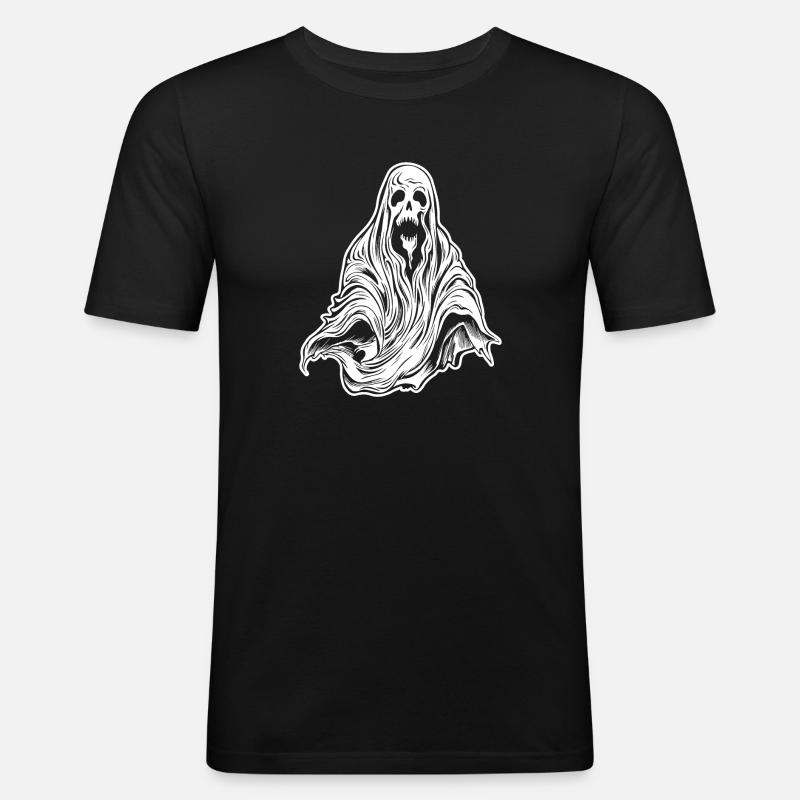 Ghost Ghosts Witching Hour Halloween - Men's Slim Fit T-Shirt - black